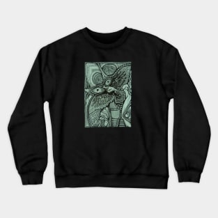 Abstract Flying Bird Crewneck Sweatshirt